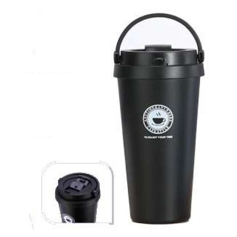 Insulated coffee mug with handle, 500 ml approx.