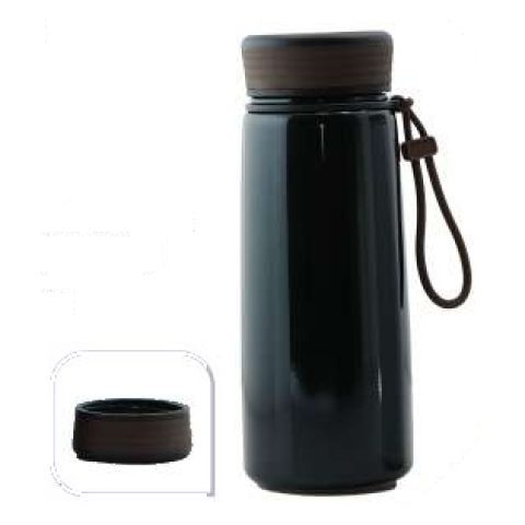 Insulated coffee mug with strap, 400 ml approx.