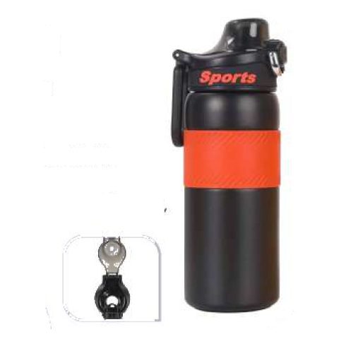 Vacuum insulated bottle with silicone grip, 600 ml