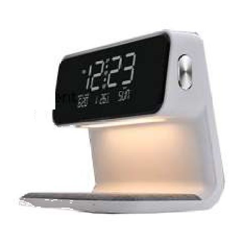 3-in-1 wireless charger with alarm clock & night light