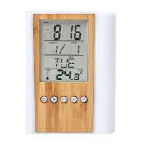 Bamboo LED digital clock