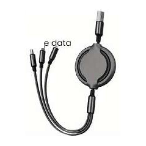 3-in-1 retractable charging cable
