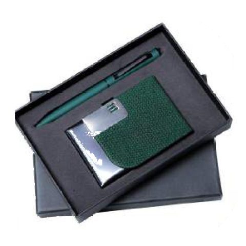 2-in-1 gift set: VC card holder + Metal ball pen