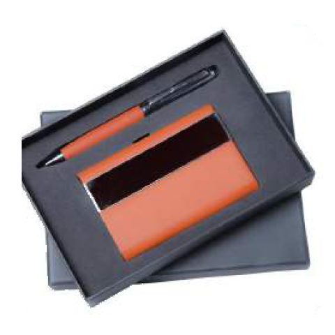 2-in-1 gift set: VC card holder + Metal ball pen