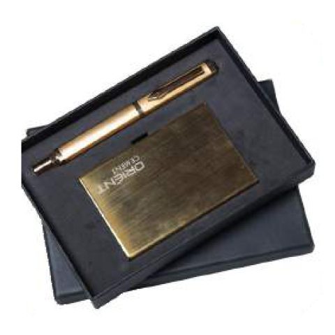 2-in-1 gift set: VC card holder + Metal ball pen