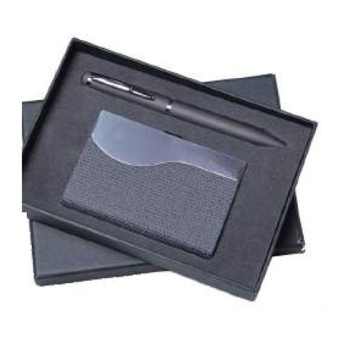 2-in-1 gift set: VC card holder + Metal ball pen