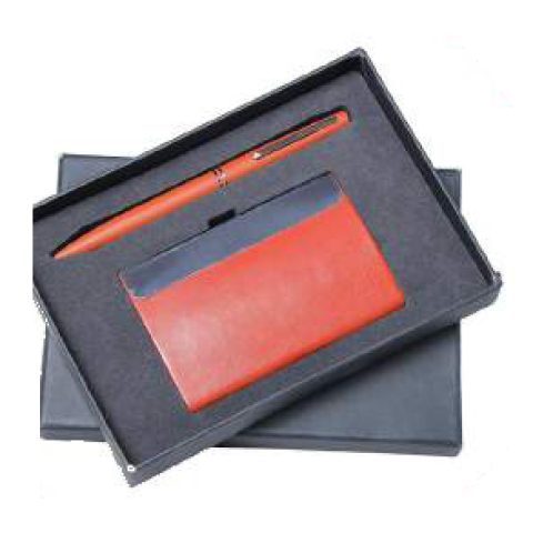 2-in-1 gift set: VC card holder + Metal ball pen
