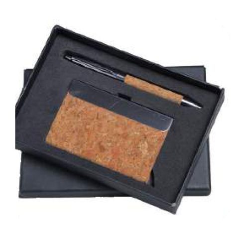 2-in-1 gift set: VC card holder + Metal ball pen