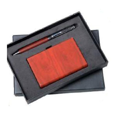 2-in-1 gift set: VC card holder + Metal ball pen