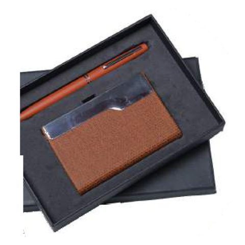 2-in-1 gift set: VC card holder + Metal ball pen