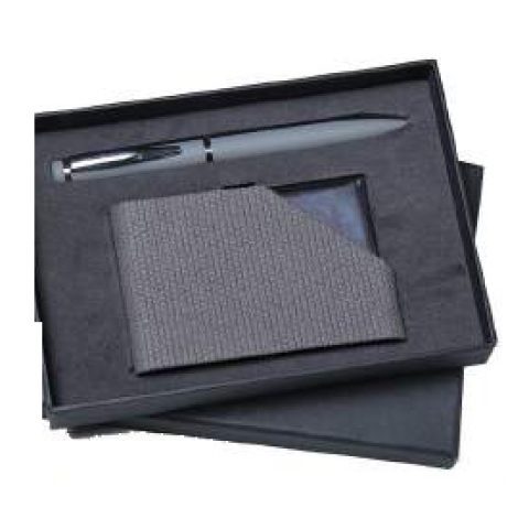 2-in-1 gift set: VC card holder + Metal ball pen