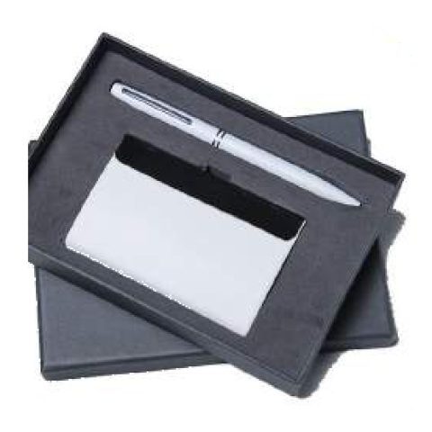 2-in-1 gift set: VC card holder + Metal ball pen