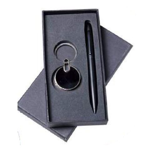2-in-1 gift set: Metal keychain + Metal ball pen