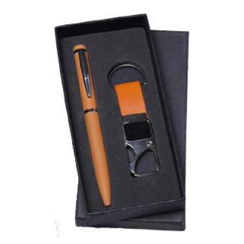 2-in-1 gift set: Metal keychain + Metal ball pen