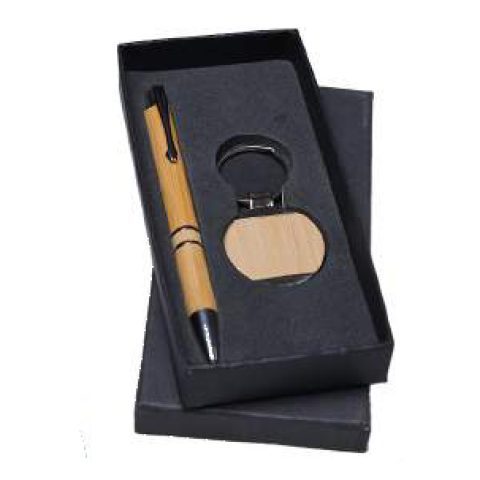 2-in-1 gift set: Metal keychain + Metal ball pen