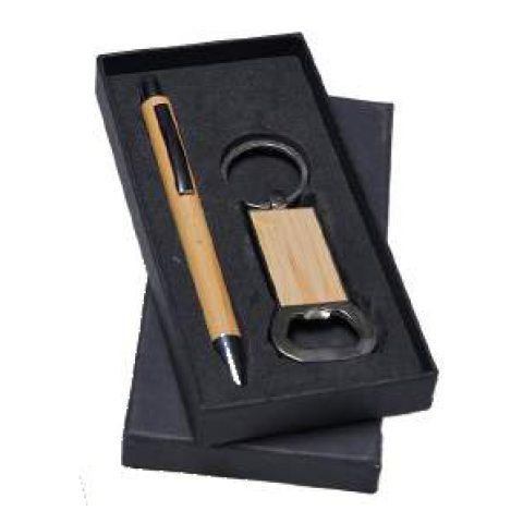 2-in-1 gift set: Metal keychain + Metal ball pen