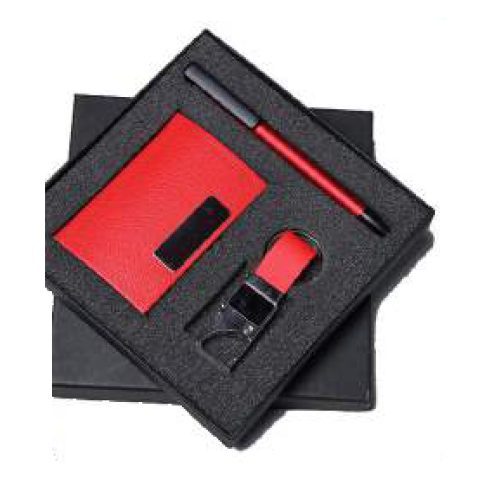 3-in-1 gift set: Metal ball pen + Metal keychain + VC card holder