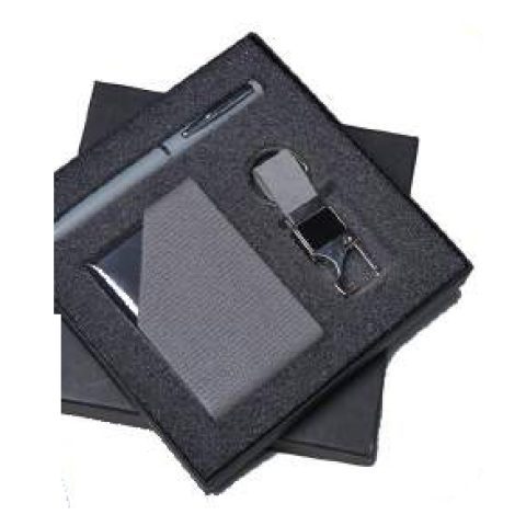 3-in-1 gift set: Metal ball pen + Metal keychain + VC card holder