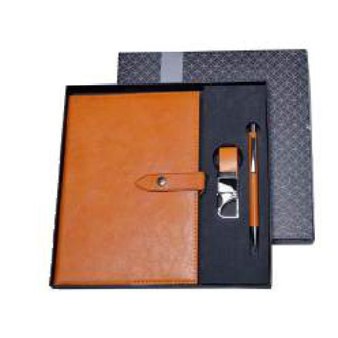 3-in-1 gift set: Metal pen + Diary + Metal keychain