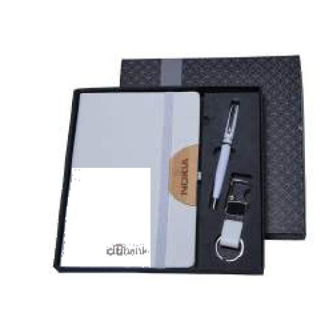 3-in-1 gift set: Metal pen + Diary + Metal keychain