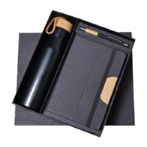 3-in-1 gift set: Metal pen + Diary + Metal bottle