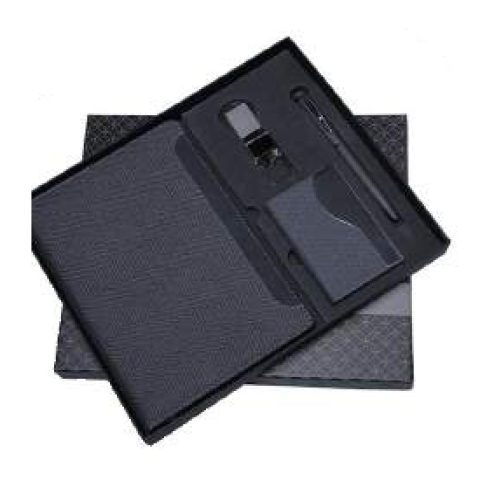4-in-1 gift set: Metal pen + Diary + Metal keychain + Metal visiting card holder