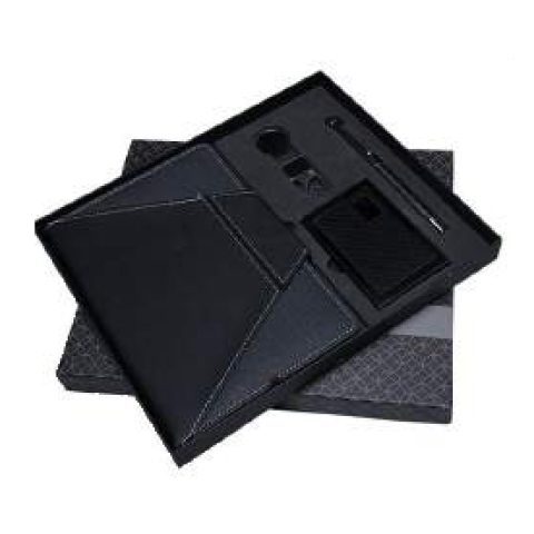 4-in-1 gift set: Metal pen + Diary + Metal keychain + Metal visiting card holder