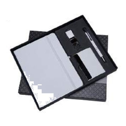 4-in-1 gift set: Metal pen + Diary + Metal keychain + Metal visiting card holder