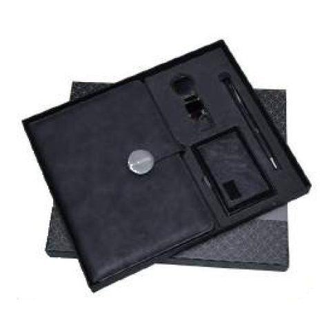 4-in-1 gift set: Metal pen + Diary + Metal keychain + Metal visiting card holder