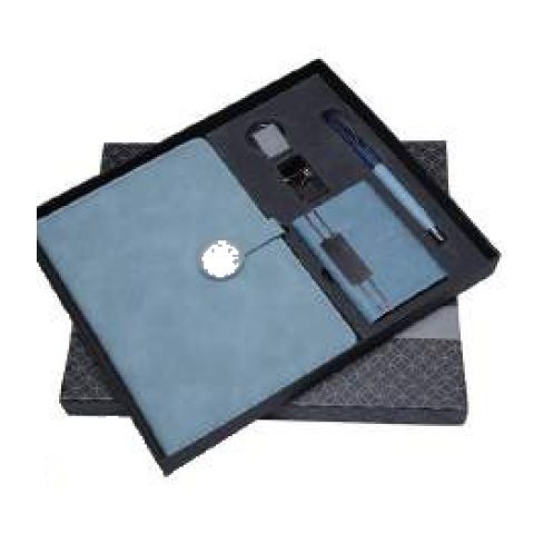 4-in-1 gift set: Metal pen + Diary + Metal keychain + Metal visiting card holder