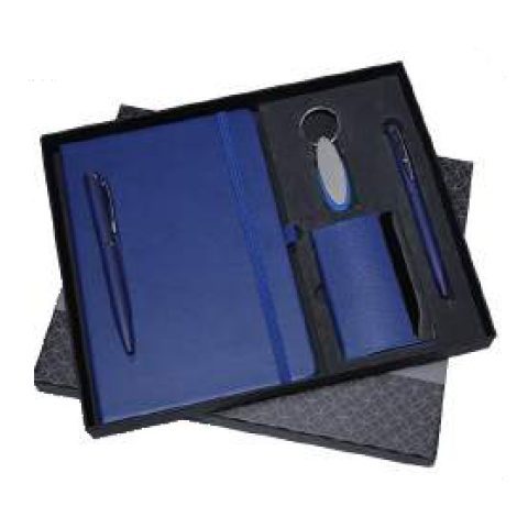 4-in-1 gift set: Metal pen + Diary + Metal keychain + Metal visiting card holder