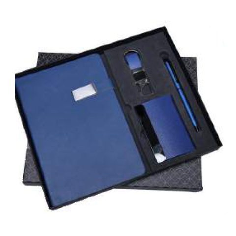 4-in-1 gift set: Metal pen + Diary + Metal keychain + Metal visiting card holder