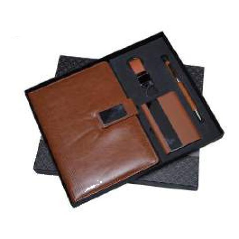 4-in-1 gift set: Metal pen + Diary + Metal keychain + Metal visiting card holder