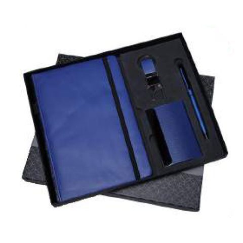 4-in-1 gift set: Metal pen + Diary + Metal keychain + Metal visiting card holder