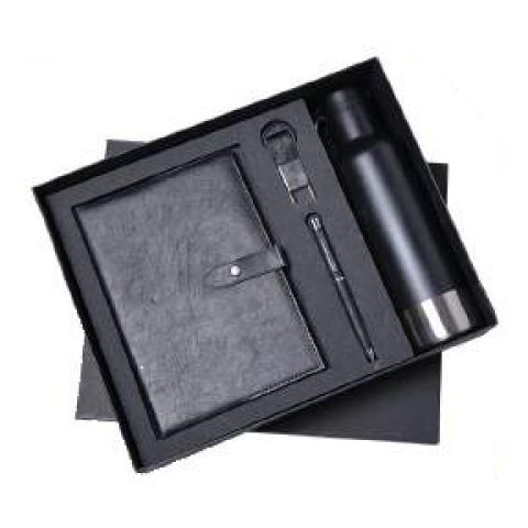 4-in-1 gift set: Metal pen + Diary + Metal keychain + Metal bottle