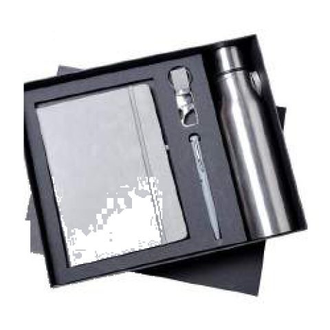 4-in-1 gift set: Metal pen + Diary + Metal keychain + Metal bottle
