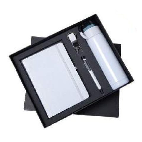 4-in-1 gift set: Metal pen + Diary + Metal keychain + Metal bottle