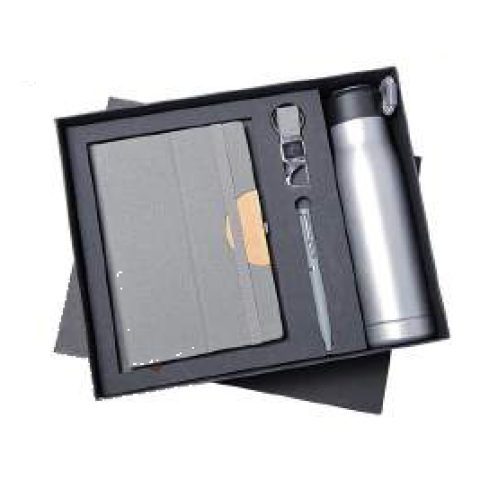 4-in-1 gift set: Metal pen + Diary + Metal keychain + Metal bottle