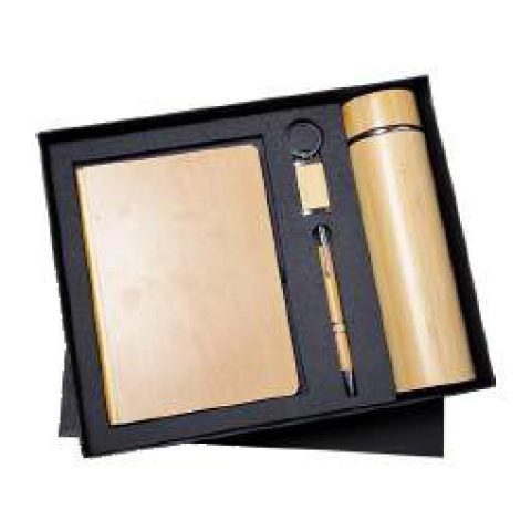 4-in-1 gift set: Metal pen + Diary + Metal keychain + Metal bottle