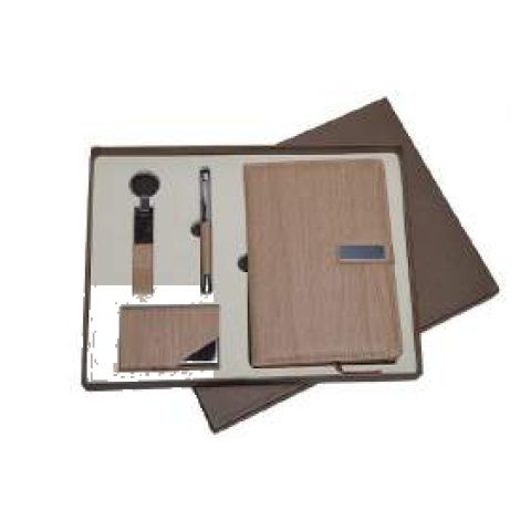 4-in-1 gift set: Metal pen + Diary + Metal keychain + Metal card holder