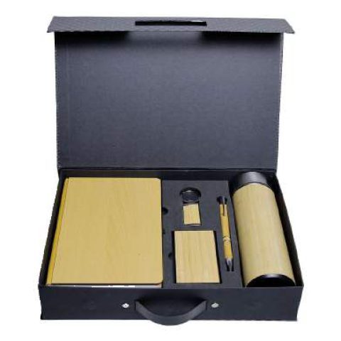 5-in-1 gift set: Water bottle + Card holder + Notebook + Pen + Keychain