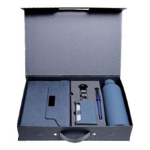 5-in-1 gift set: Water bottle + Card holder + Notebook + Pen + Keychain