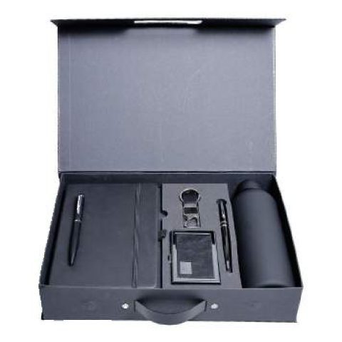 5-in-1 gift set: Water bottle + Card holder + Notebook + Pen + Keychain