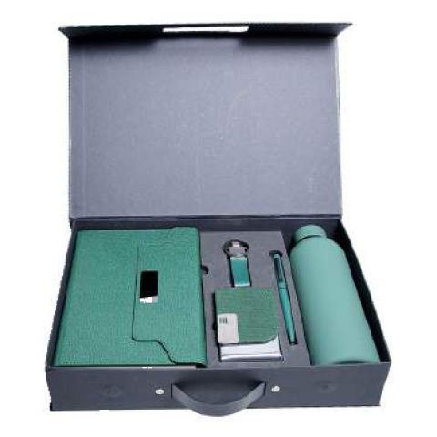 5-in-1 gift set: Water bottle + Card holder + Notebook + Pen + Keychain