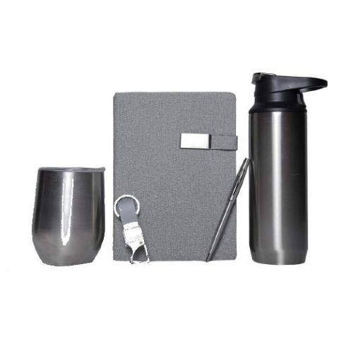5-in-1 gift set: Water bottle + Mug + Notebook + Pen + Keychain