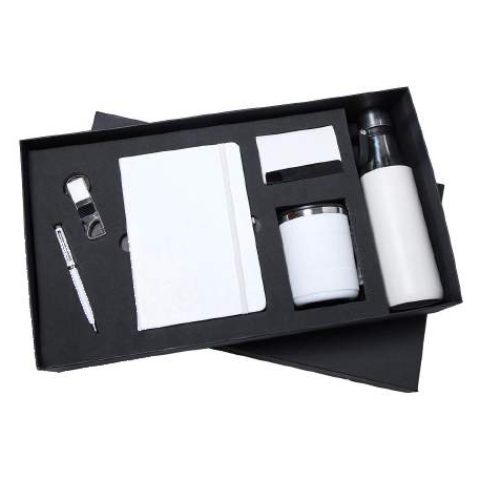 6-in-1 gift set: Water bottle + Card holder + Notebook + Pen + Keychain + Mug