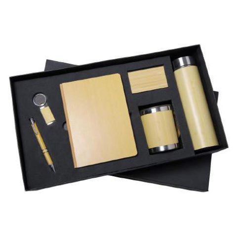 6-in-1 gift set: Water bottle + Card holder + Notebook + Pen + Keychain + Mug