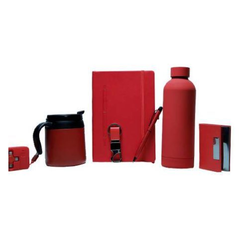 7-in-1 gift set: Water bottle + Card holder + Notebook + Pen + Keychain + Mug + USB