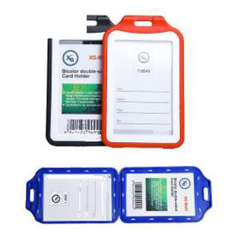 Double-sided bicolour ID card holder