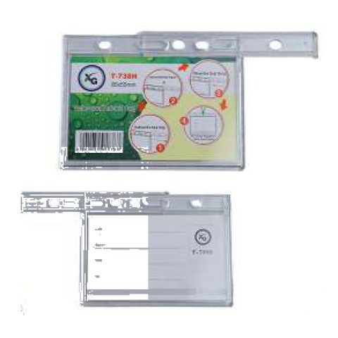 Waterproof anti-fold card holder with seal strip, horizontal (T-738H)